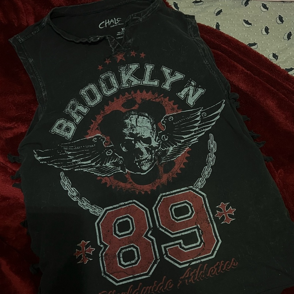 Black Graphic adult Tank Top
